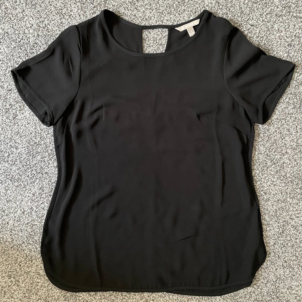 Banana Republic black short-sleeved blouse, size 8